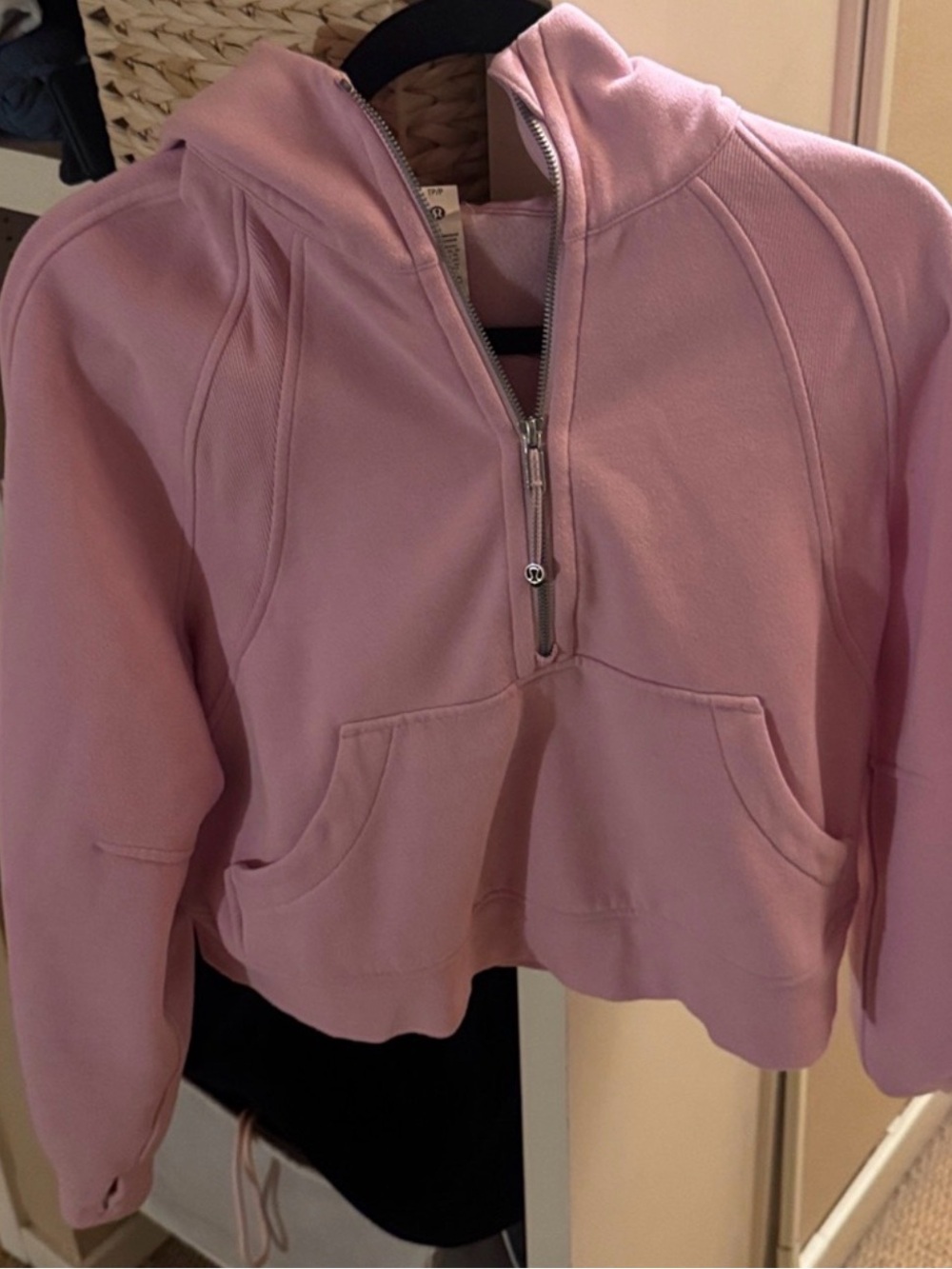 lululemon scuba Pink Half-Zip Hooded Pullover XS